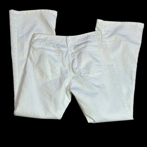 Banana Republic White Flare Wide Leg Stretch Denim Jeans Size 28 Petite - Picture 3 of 11